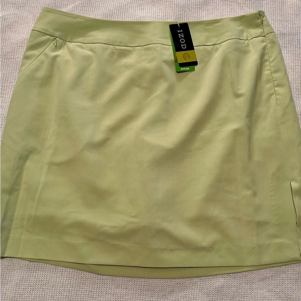 NWT IZOD G-Flex Golf Skort- Chartreuse Neon Green ,Size 12 -Performance Stretch